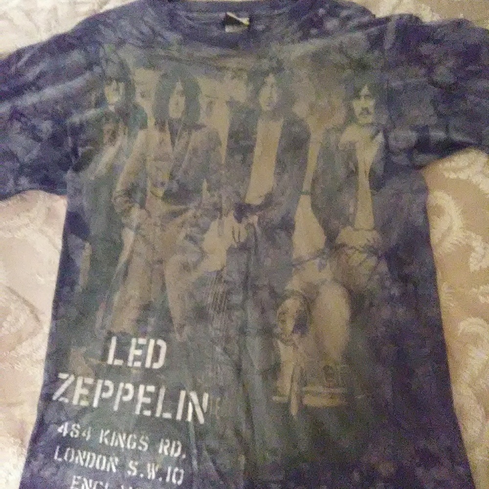 Led Zeppelin Black/Grey Tye-Dye T-Shirt